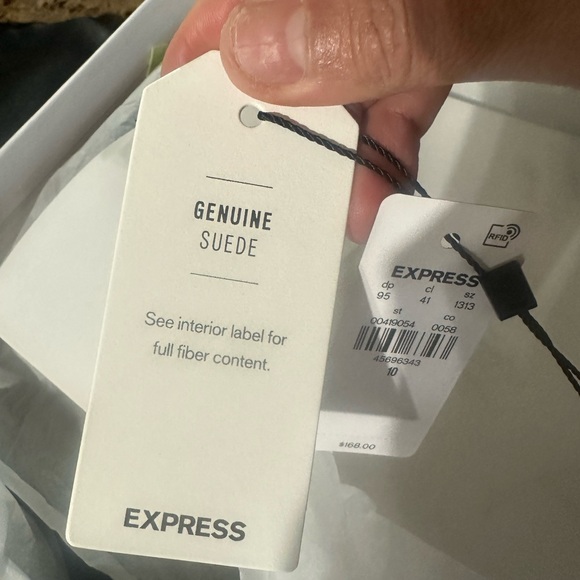 NWT Express black suede ankle boots in box - Picture 10 of 13